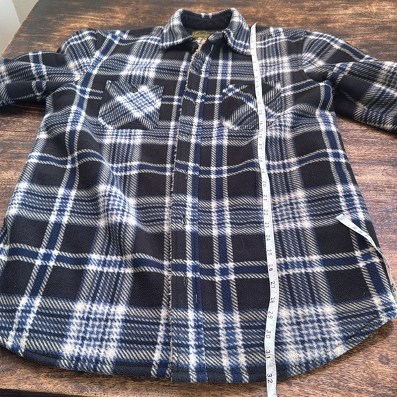 Anchorage expedition Blue Plaid Sherpa-Lined Jacket shacket sz small oversized - Picture 4 of 12